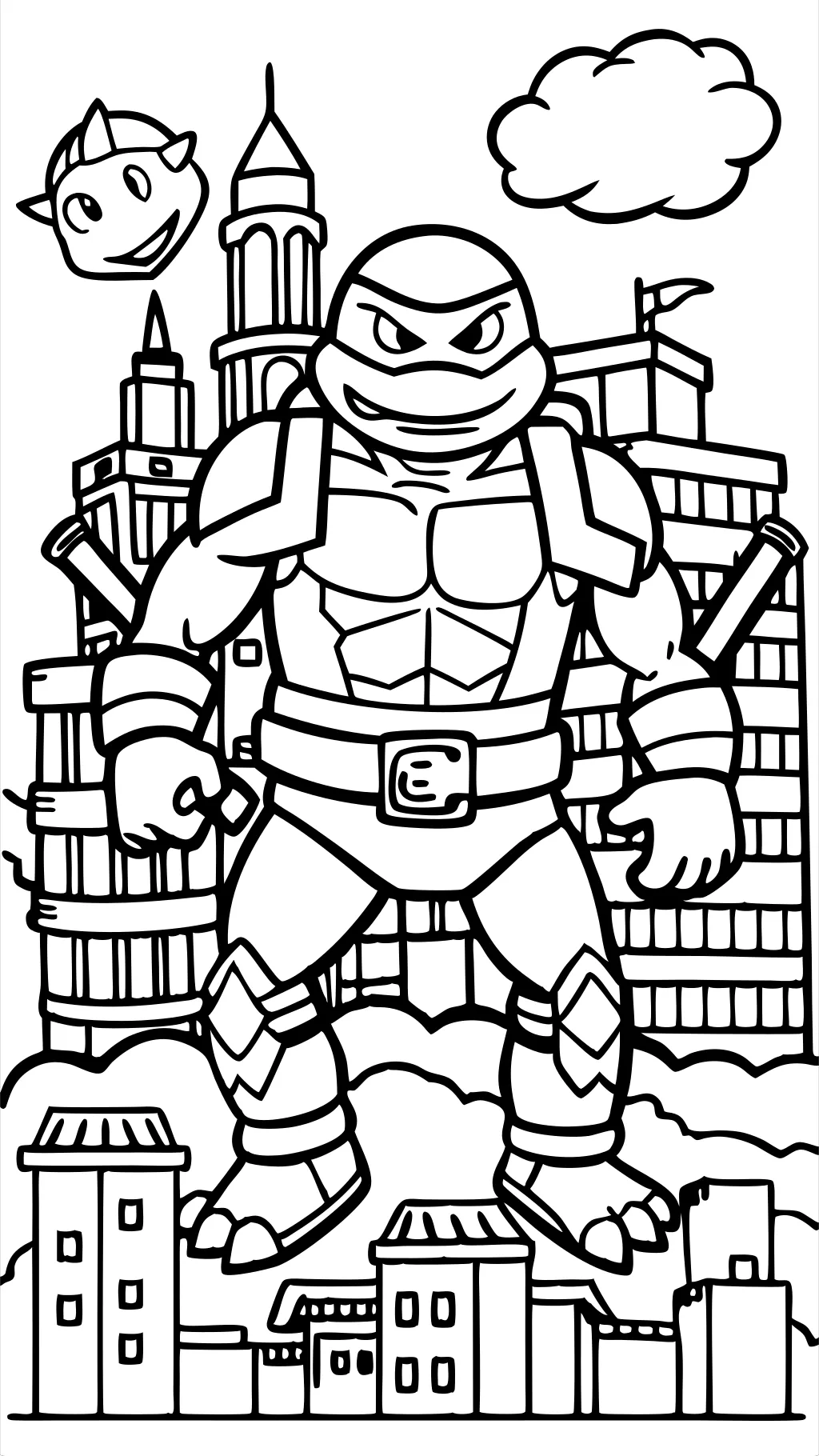 TMNT Páginas para colorear para adultos